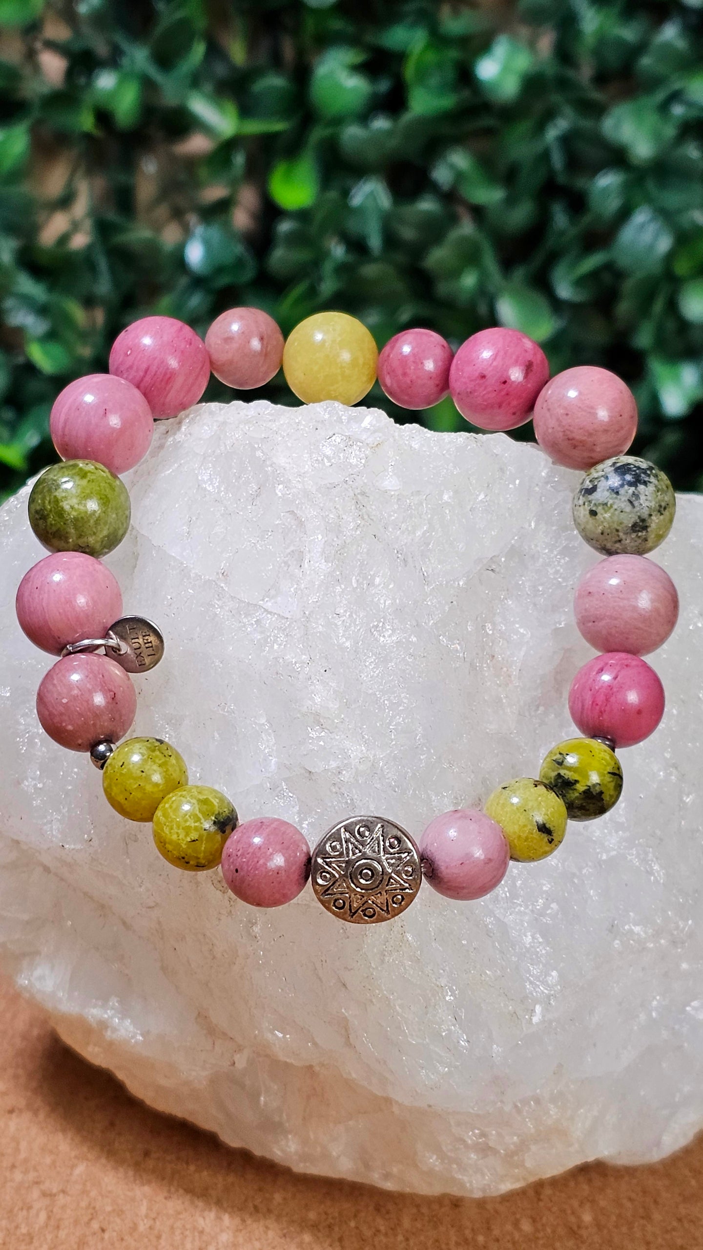 Rhodonite and Yellow Turquoise - Sun Vibes Bracelet